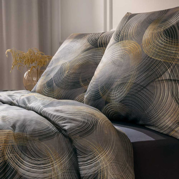 Estella Bettwäsche „Toni“ | Anthrazit – Mako-Interlock-Jersey