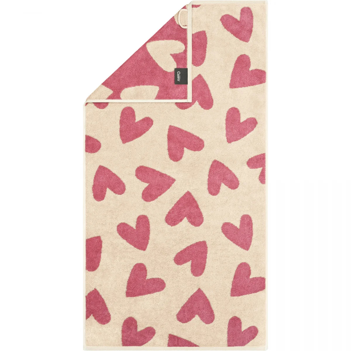 Cawö Handtuch Serie „Heart Beats“ Beere