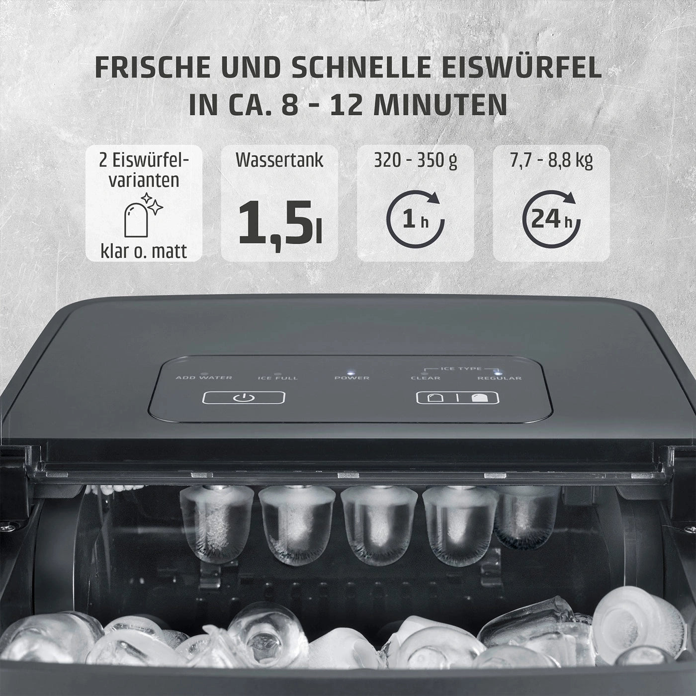 CASO Clear Ice Advanced Eiswürfelmaschine 1,5L