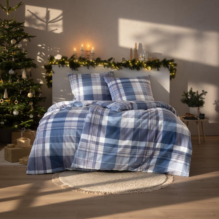 Estella Bettwäsche „Ambros“ | Navy – Kuschelflanell