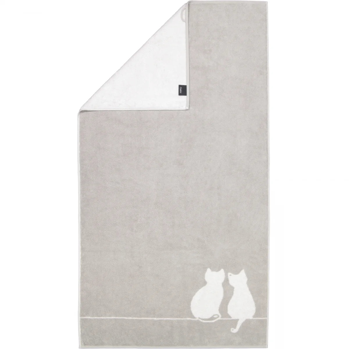Cawö Handtuch CUTE CATS platin/weiß