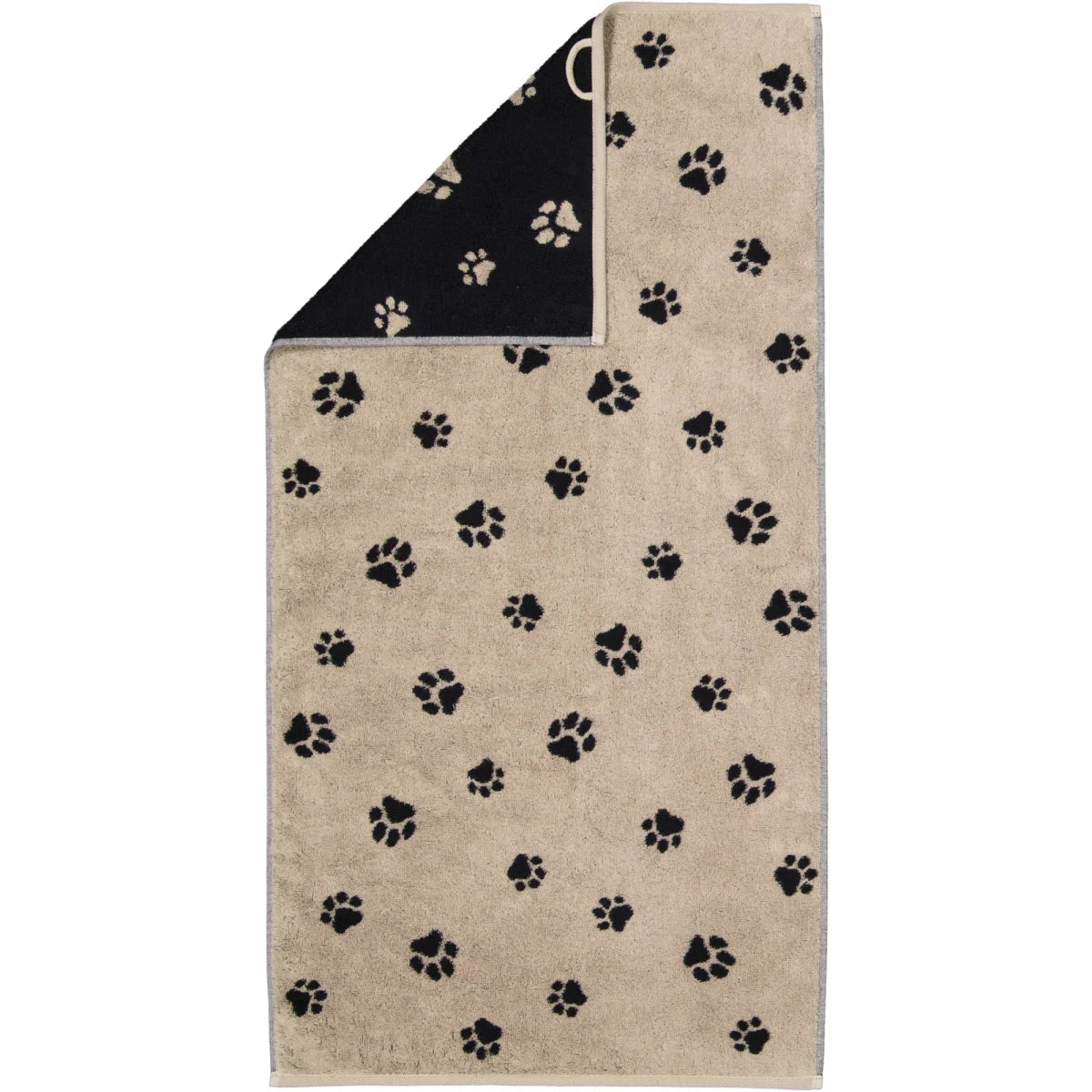 Cawö Handtuch WE LOVE DOGS Paws Schwarz