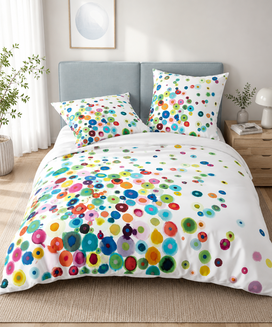 Janine Mako-Satin Bettwäsche Modern Art