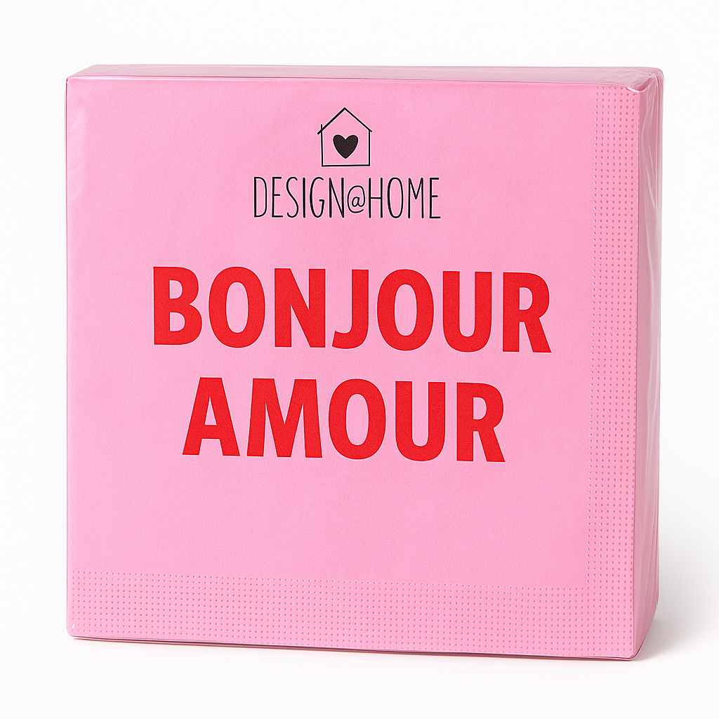 Cocktail-Servietten „Bonjour Amour“