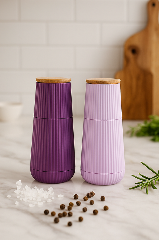 SCAPE-Set: Pfeffer- und Salzmühle in Dark Purple & Light Purple
