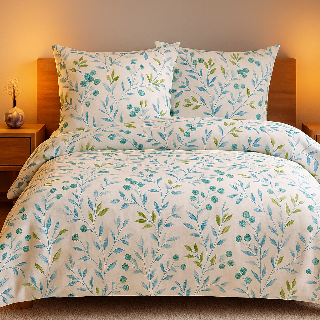 Janine Bettwäsche „Moments“ – Mako-Satin mit floralem Design