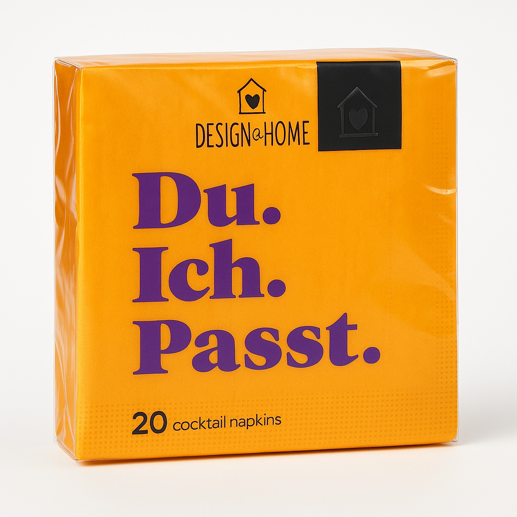 Cocktail-Servietten „Du. Ich. Passt.“