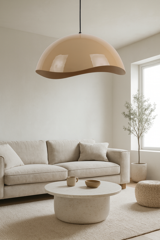 Moderne Pendelleuchte Leitmotiv Beige