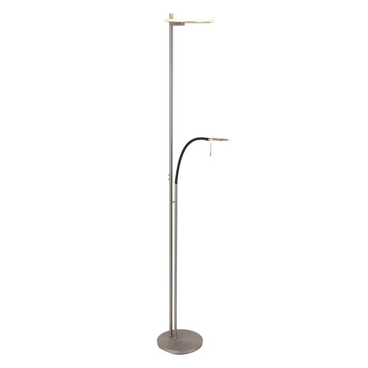 Steinhauer LED-Deckenfluter „Turound“ mit Leseleuchte – schwarz, modern & dimmbar