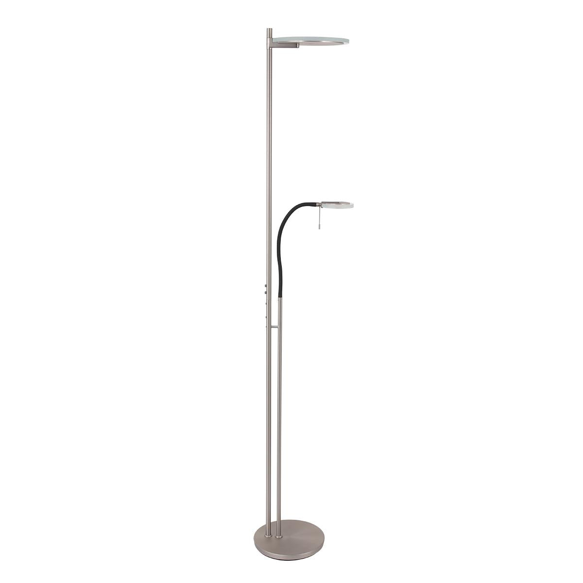 Steinhauer LED-Deckenfluter „Turound“ mit Leseleuchte – schwarz, modern & dimmbar