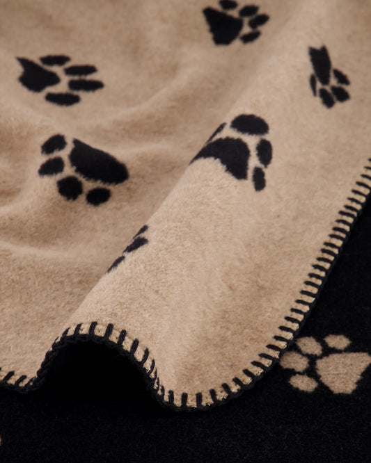 Cawö Wohndecken WE LOVE DOGS schwarz/beige