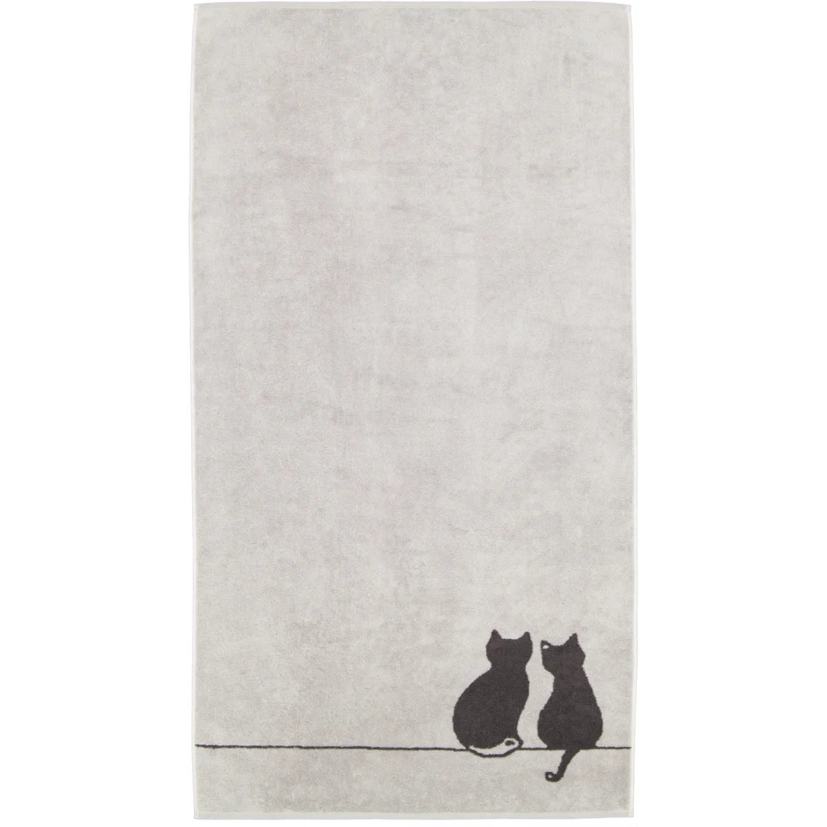 Cawö Handtuch CUTE CATS platin/basalt