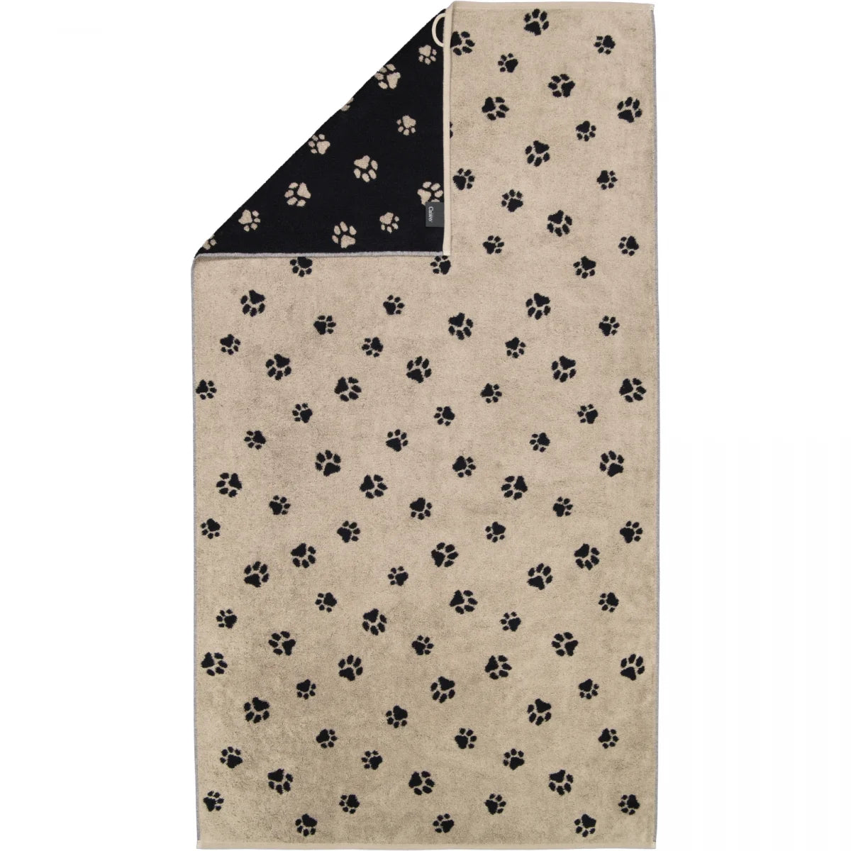 Cawö Handtuch WE LOVE DOGS Paws Schwarz