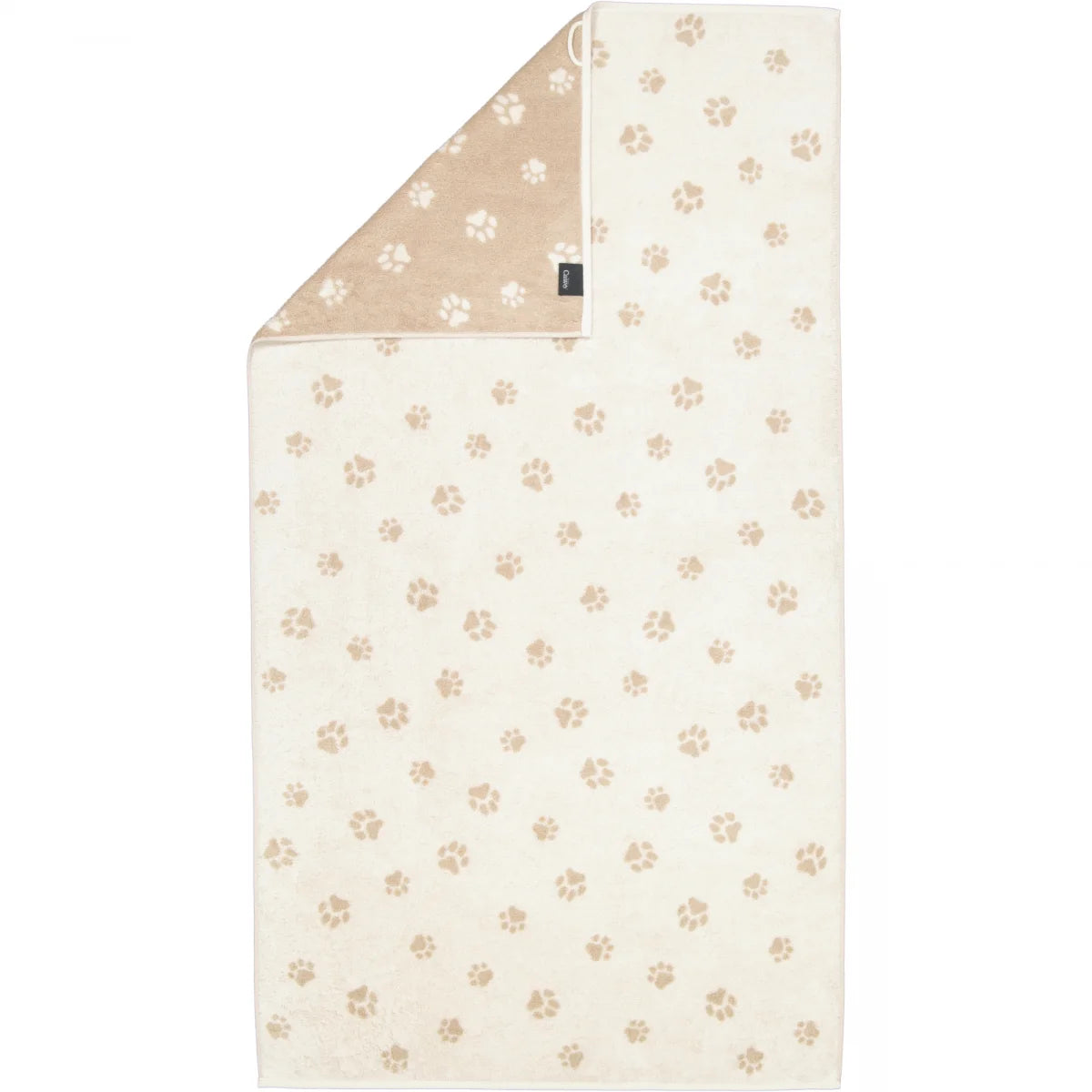 Cawö Handtuch WE LOVE DOGS Paws Beige