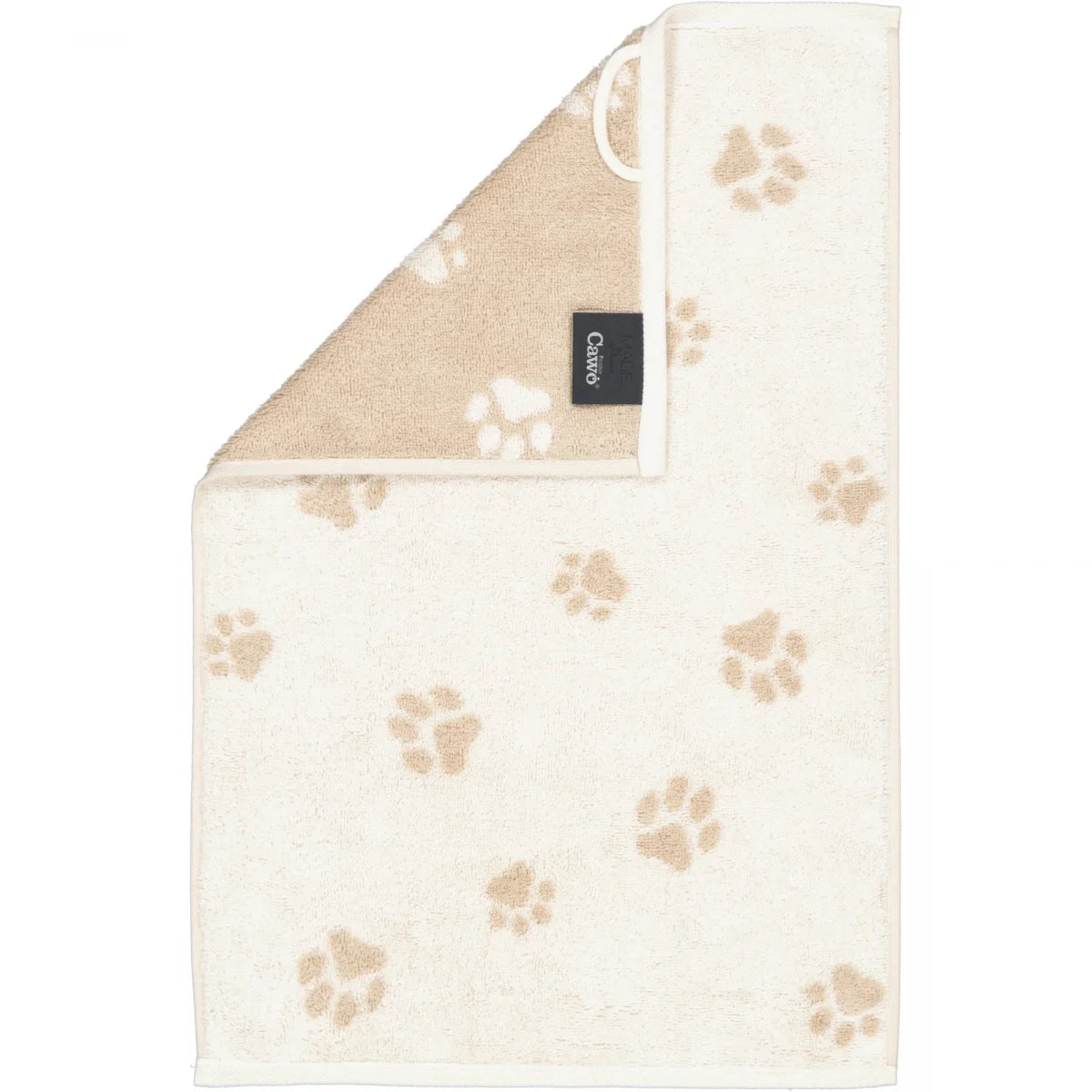 Cawö Handtuch WE LOVE DOGS Paws Beige