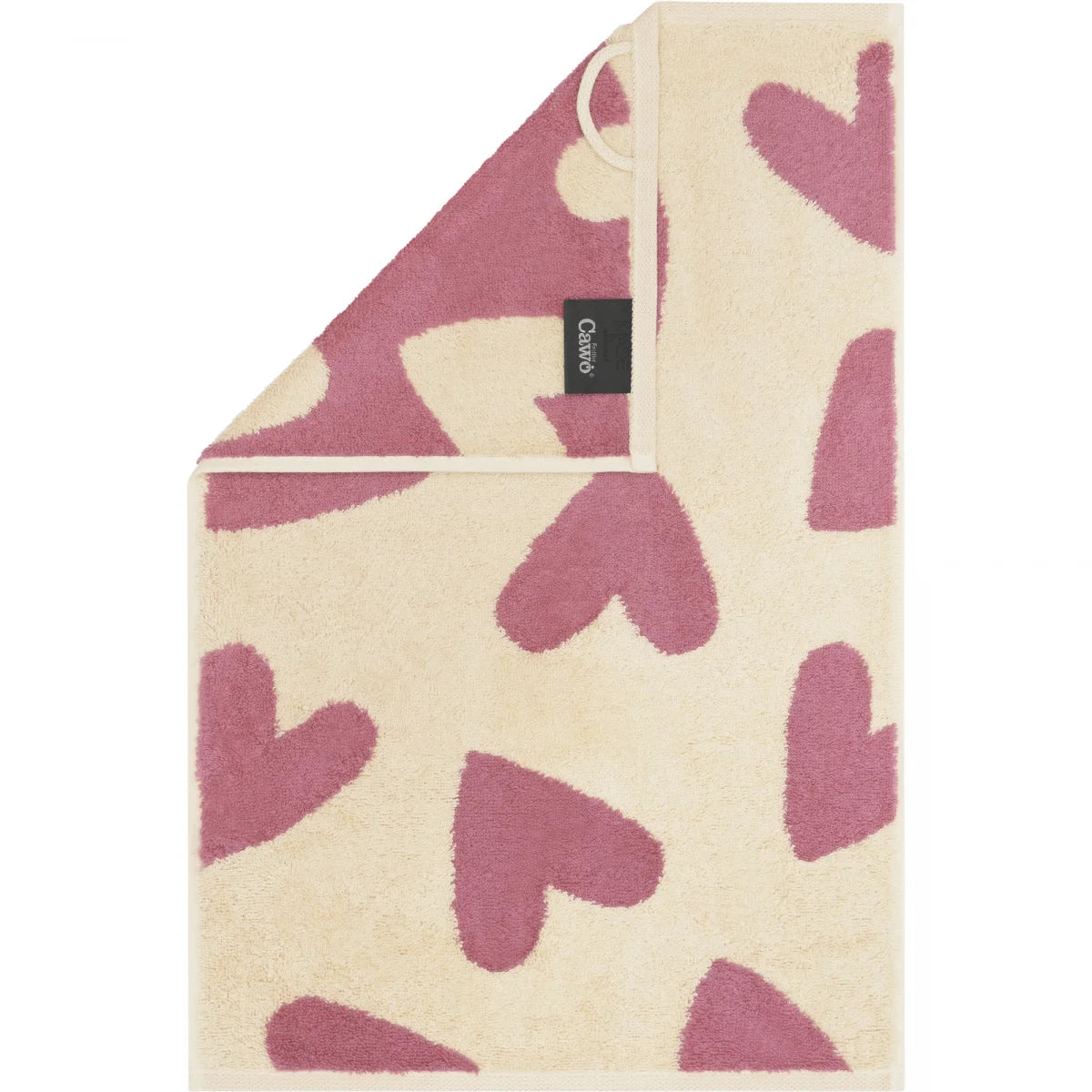 Cawö Handtuch Serie „Heart Beats“ Beere