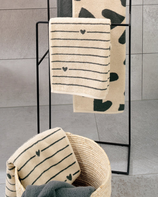Cawö Serie „Heart Beats Lines & Hearts“ - basalt
